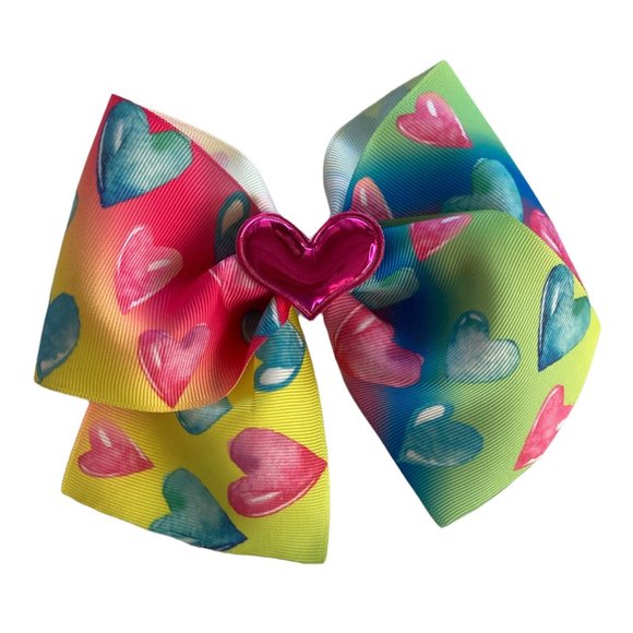 Hearts Cheer Hair Bow for Girls, Toddler and Women - Picture 1 of 7